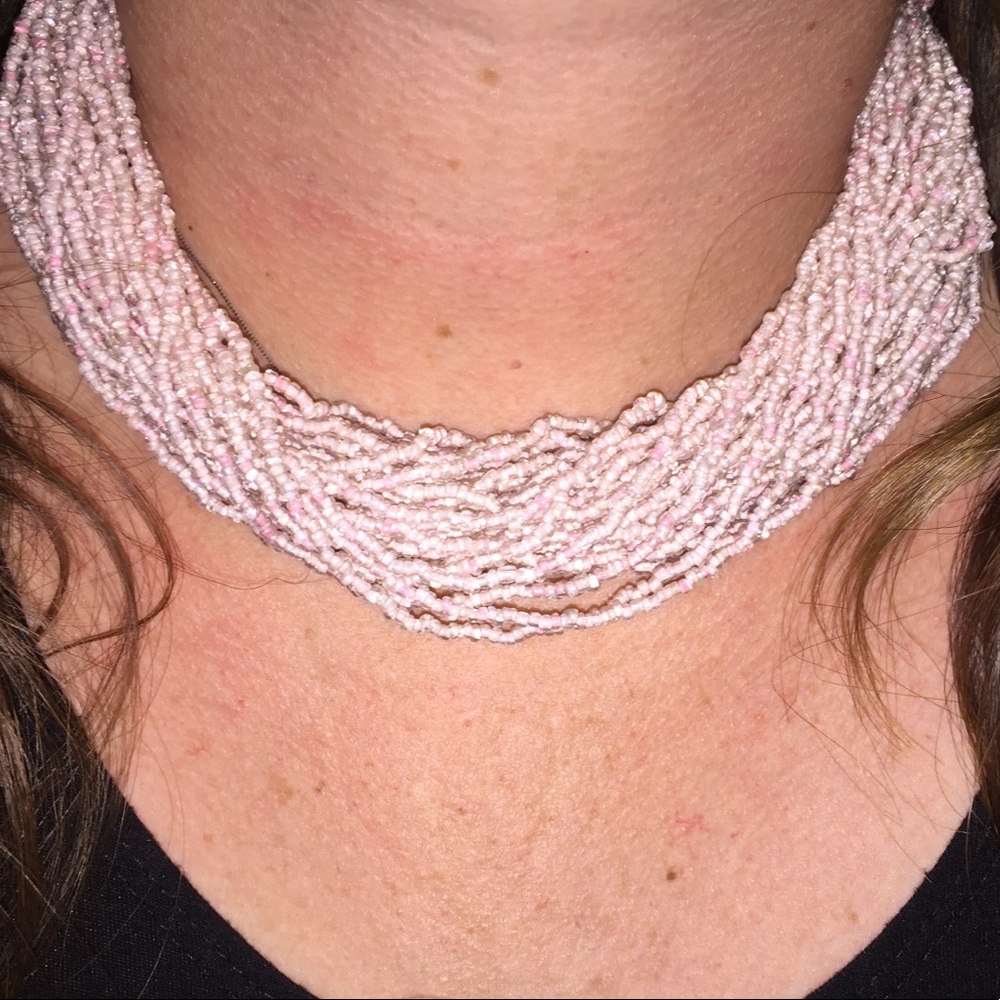 Multi Strand Beaded Necklace “Two’s Company”.
